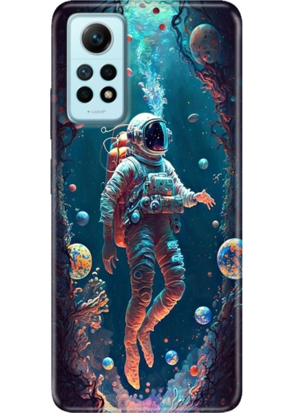 Xiaomi Redmi Note 12 Pro 4g Kılıf Desenli Outlet Silikon Astronot