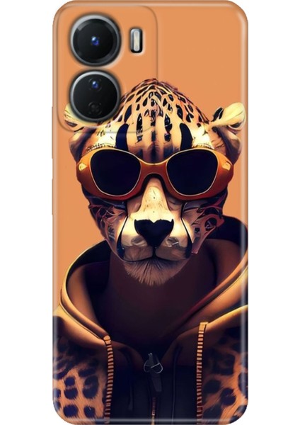 Vivo Y16 Kılıf Desenli Silikon Ermer Teknoloji Kapak Tiger