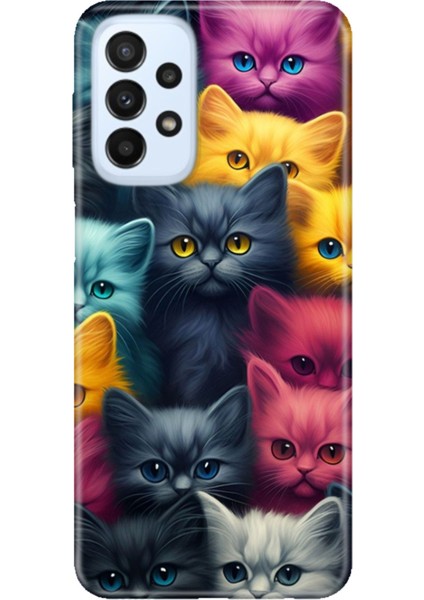Samsung Galaxy A23 Kılıf A23 Silikon Tasarım Stok Kedi Ordusu