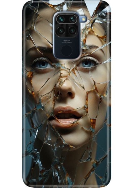 Xiaomi Redmi Note 9 6.53" Kılıf Desenli Tasarım Silikon Cam Kırığı