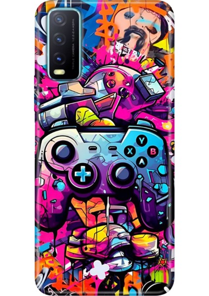 Vivo Y20 Y20S Y11S Uyumlu Kapak Kılıf Desenli Kapak Renkli Tpu Uv Gamer