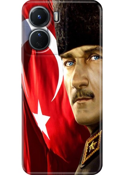 Vivo Y16 Kılıf Desenli Silikon Ermer Teknoloji Kapak Mustafa Kemal