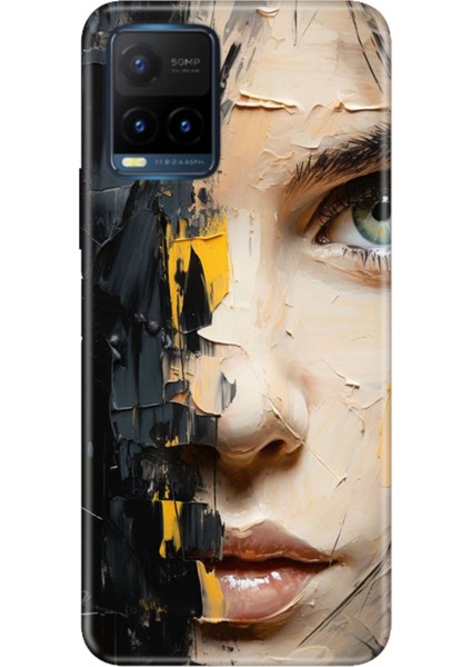 Vivo Y21S Uyumlu Kapak Kılıf Desenli Kapak Renkli Tpu Uv Beauty