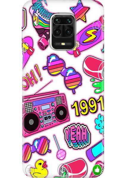 Xiaomi Redmi Note 9 Pro - 9s Kılıf Renkli Esnek Silikon 90'lar