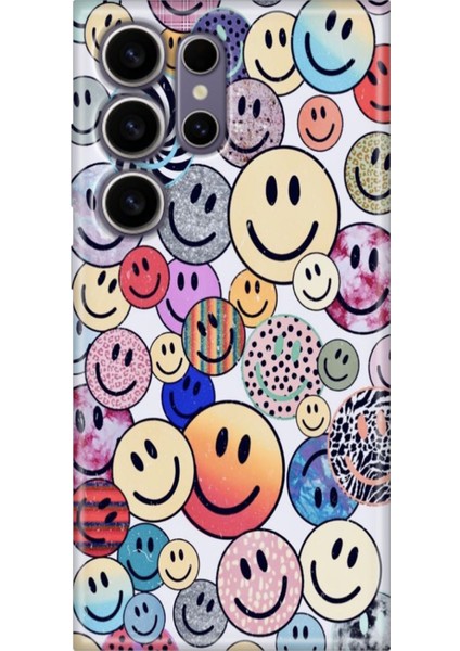 Samsung Galaxy S24 Ultra Kılıf Renkli Esnek Silikon Emojix