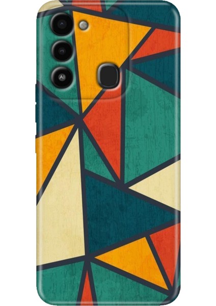 Spark 8c Kılıf Renkli Temalı Tecno 8c Silikon Wall