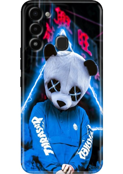 Spark 8c Kılıf Renkli Temalı Tecno 8c Silikon Cool Panda
