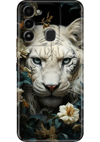 Spark 8c Kılıf Renkli Temalı Tecno 8c Silikon Aslan