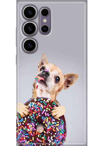 Samsung Galaxy S24 Ultra Kılıf Renkli Esnek Silikon Donut Dog