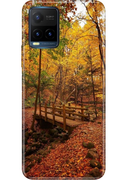 Vivo Y21S Uyumlu Kapak Kılıf Desenli Kapak Renkli Tpu Uv Kasımda Aşk