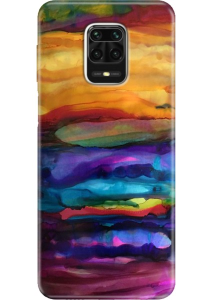 Xiaomi Redmi Note 9 Pro - 9s Kılıf Renkli Esnek Silikon Sulu Boya