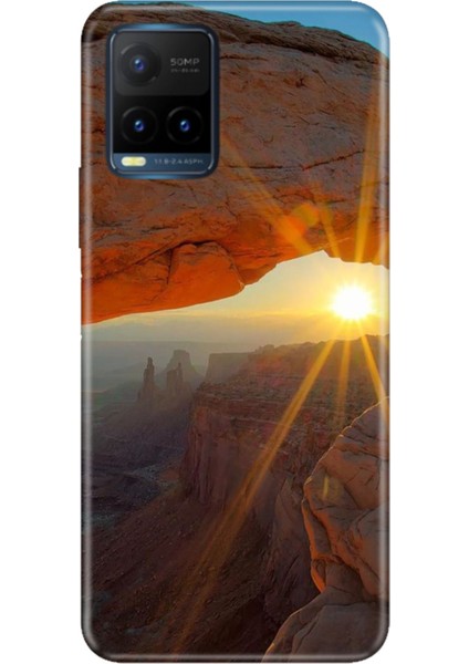 Vivo Y21S Uyumlu Kapak Kılıf Desenli Kapak Renkli Tpu Uv Sun