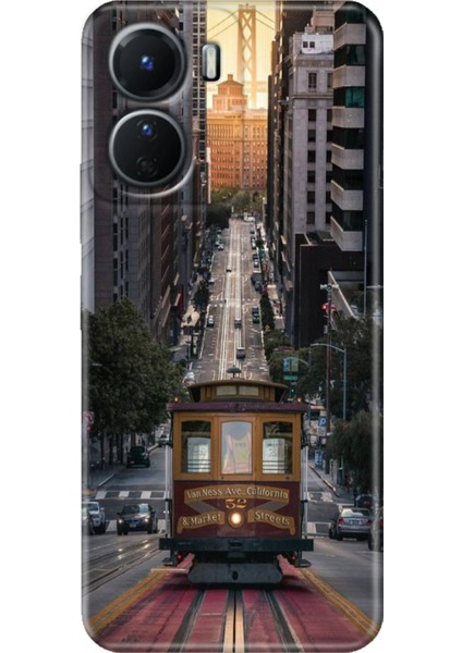 Vivo Y16 Kılıf Desenli Silikon Ermer Teknoloji Kapak California