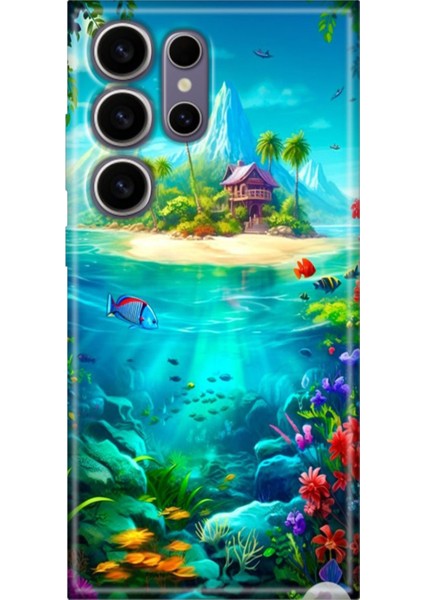 Samsung Galaxy S24 Ultra Kılıf Renkli Esnek Silikon Island