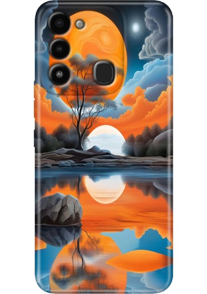 Spark 8c Kılıf Renkli Temalı Tecno 8c Silikon Afrika