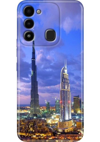 Spark 8c Kılıf Renkli Temalı Tecno 8c Silikon Dubai