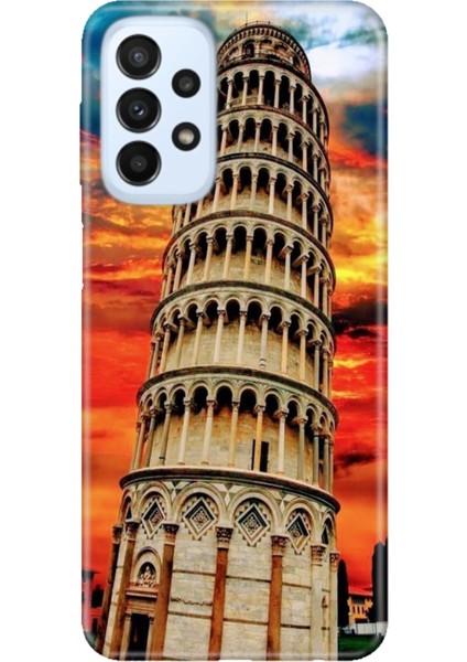 Samsung Galaxy A23 Kılıf A23 Silikon Tasarım Stok Pizza Kulesi