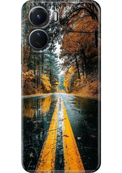 Vivo Y16 Kılıf Desenli Silikon Ermer Teknoloji Kapak Korku Yolu