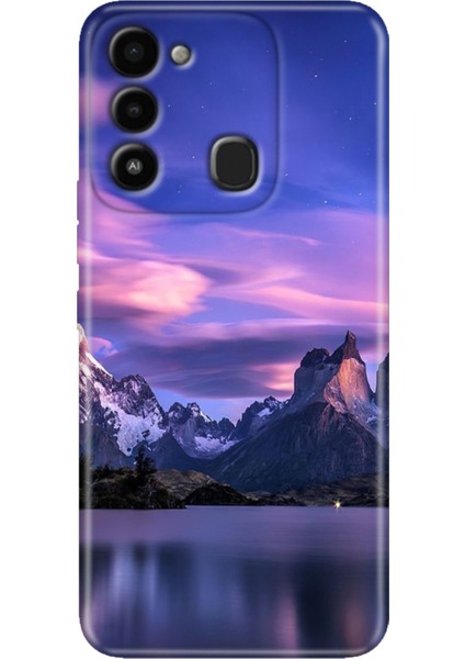 Spark 8c Kılıf Renkli Temalı Tecno 8c Silikon Kuzey