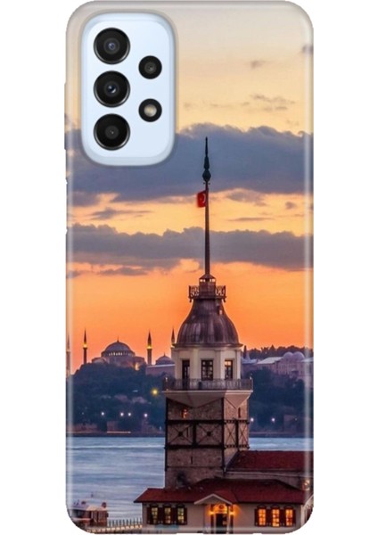 Samsung Galaxy A33 Uyumlu Kılıf Silikon Tasarım Stok Kız Kulesi