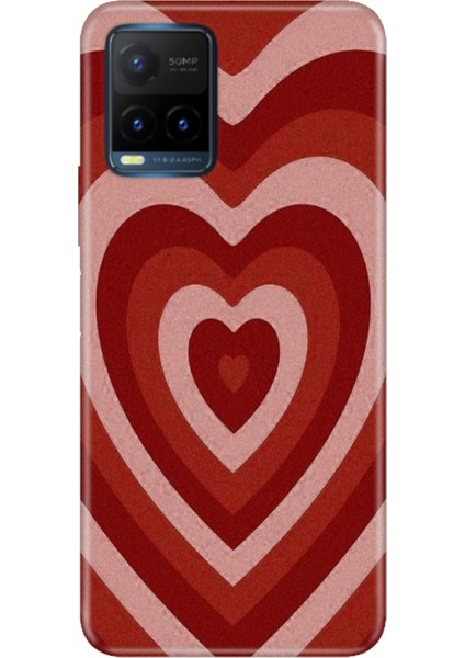 Vivo Y21S Uyumlu Kapak Kılıf Desenli Kapak Renkli Tpu Uv Mat Kalp