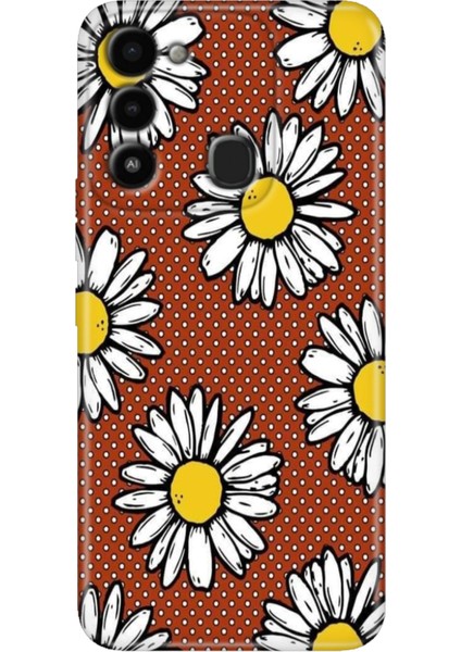 Spark 8c Kılıf Renkli Temalı Tecno 8c Silikon Puantiye