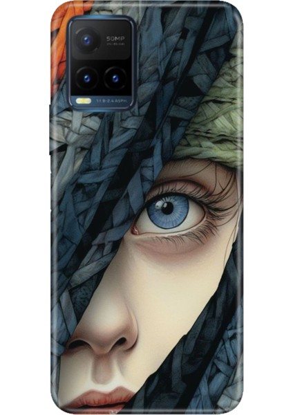 Vivo Y21S Uyumlu Kapak Kılıf Desenli Kapak Renkli Tpu Uv Siluet