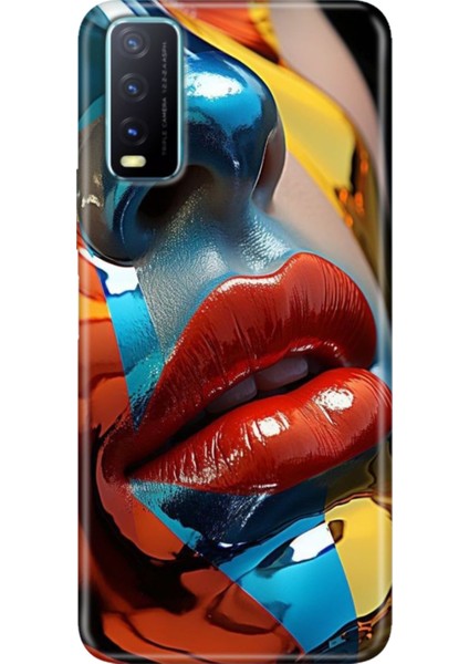 Vivo Y20 Y20S Y11S Uyumlu Kapak Kılıf Desenli Kapak Renkli Tpu Uv Makyaj