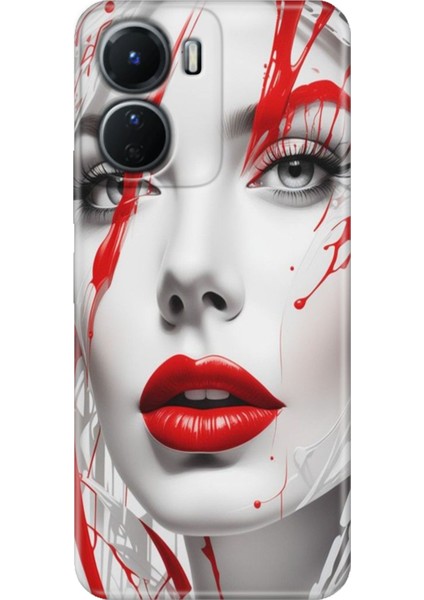 Vivo Y16 Kılıf Desenli Silikon Ermer Teknoloji Kapak Lady