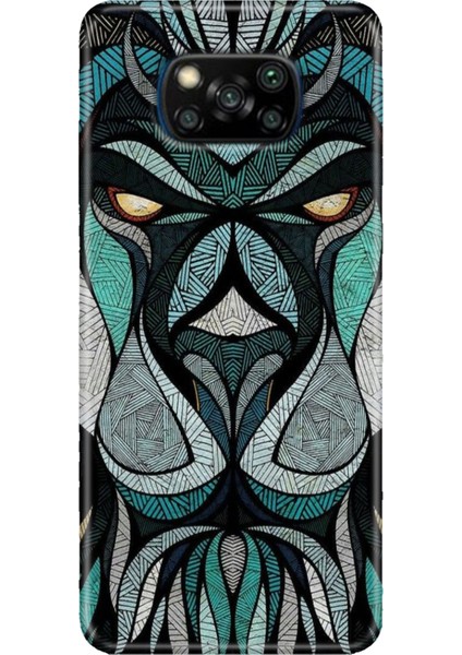 Xiaomi Poco X3 Nfc - X3 Pro Kılıf Renkli Esnek Silikon Lion Mandala
