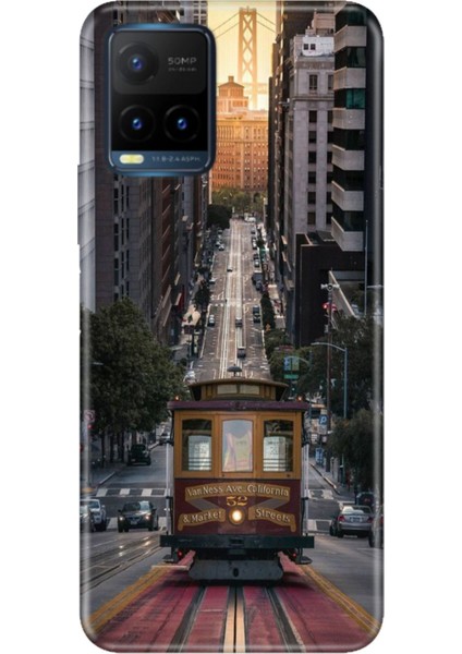 Vivo Y21S Uyumlu Kapak Kılıf Desenli Kapak Renkli Tpu Uv California