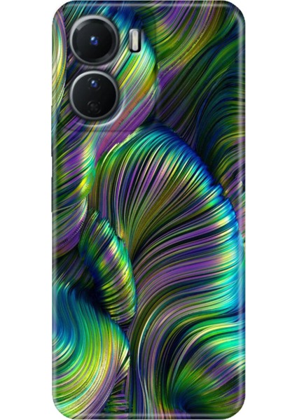Vivo Y16 Kılıf Desenli Silikon Ermer Teknoloji Kapak Holographic