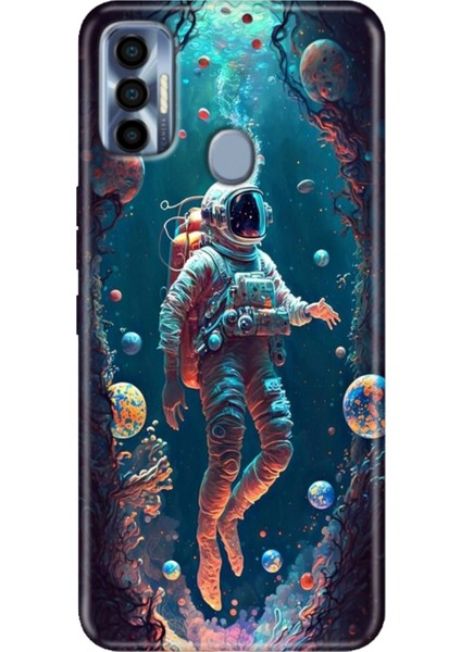Spark 7 Pro Kılıf Renkli SPARK7PRO Silikon Astronot