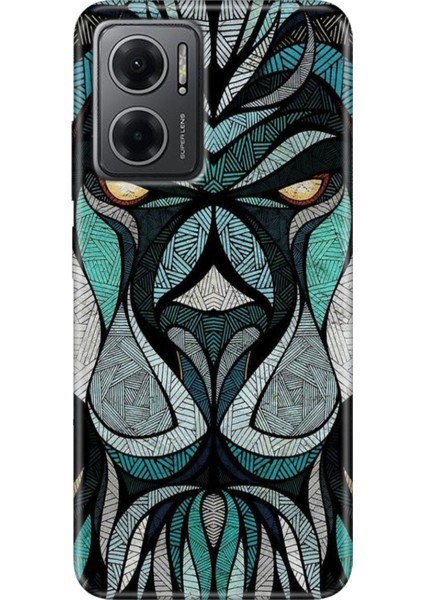 Xiaomi Redmi Note 11E Kılıf Desenli Design Silikon Lion Mandala