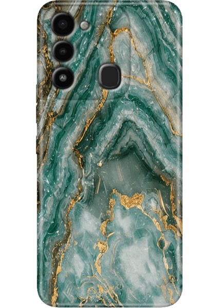 Spark 8c Kılıf Renkli Temalı Tecno 8c Silikon Granit