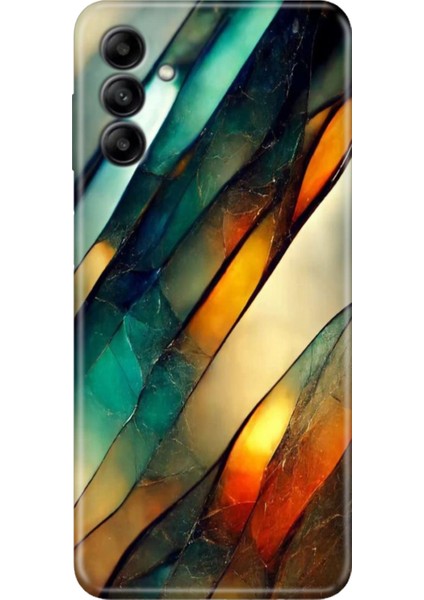 Samsung Galaxy A15 Kapak Kılıf SM-A15 Tasarım Esnek Silikon Flora Mermer