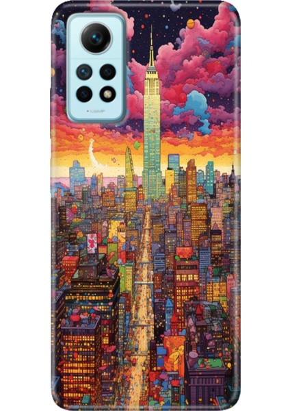 Xiaomi Redmi Note 12 Pro 4g Kılıf Desenli Outlet Silikon Retro Newyork