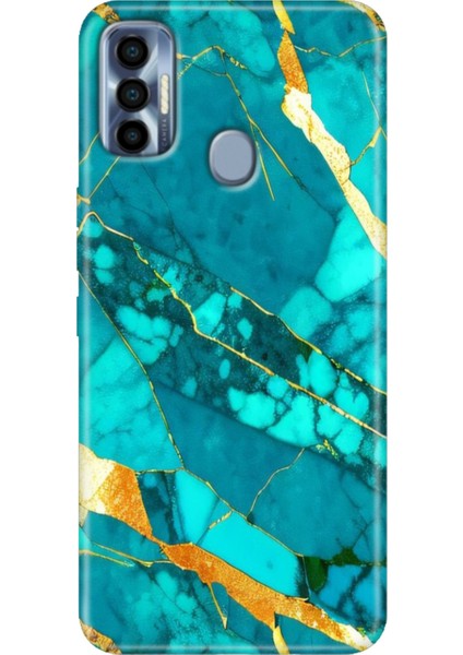 Spark 7 Pro Kılıf Renkli SPARK7PRO Silikon Prag Mermer
