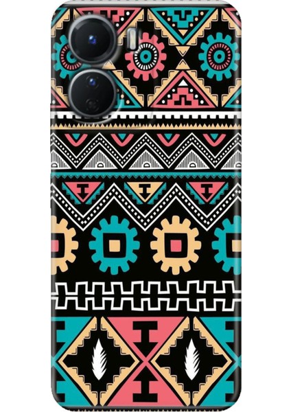Vivo Y16 Kılıf Desenli Silikon Ermer Teknoloji Kapak Etnik