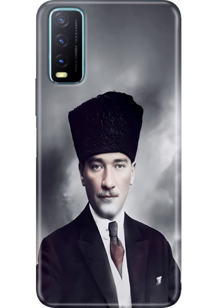 Vivo Y20 Y20S Y11S Uyumlu Kapak Kılıf Desenli Kapak Renkli Tpu Uv Atatürk