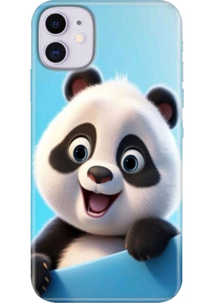 Apple iPhone 11 Kılıf Renkli Temalı iPhone 11 Silikon Panda