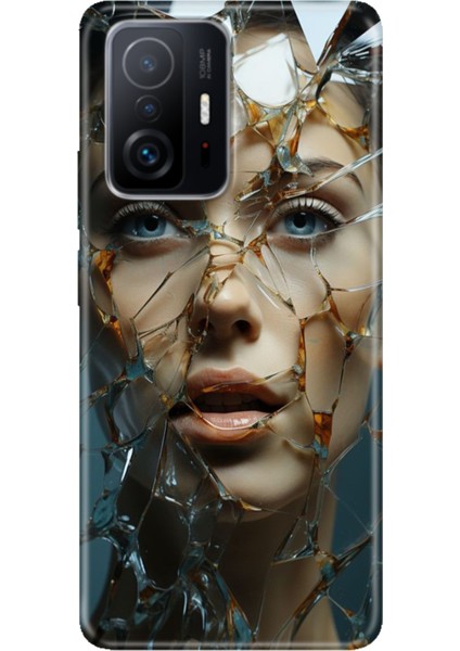 Xiaomi Mi 11T - 11T Pro Kılıf Desenli Design Silikon Cam Kırığı