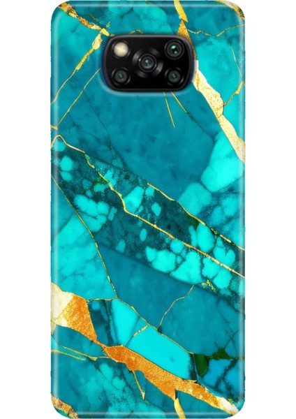 Xiaomi Poco X3 Nfc - X3 Pro Kılıf Renkli Esnek Silikon Prag Mermer