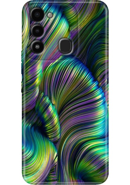 Spark 8c Kılıf Renkli Temalı Tecno 8c Silikon Holographic