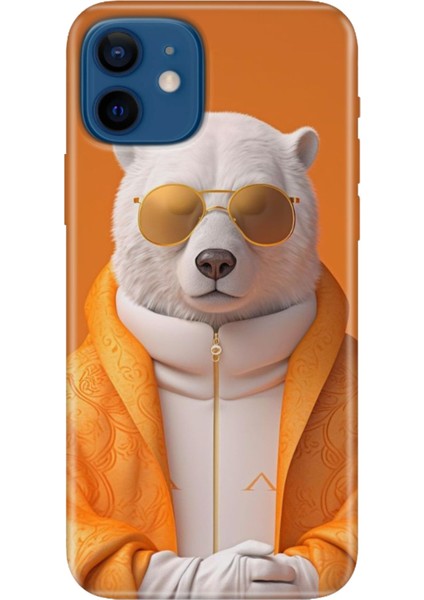 Apple iPhone 12 Kılıf Renkli Baskılı Silikon Stil Bear