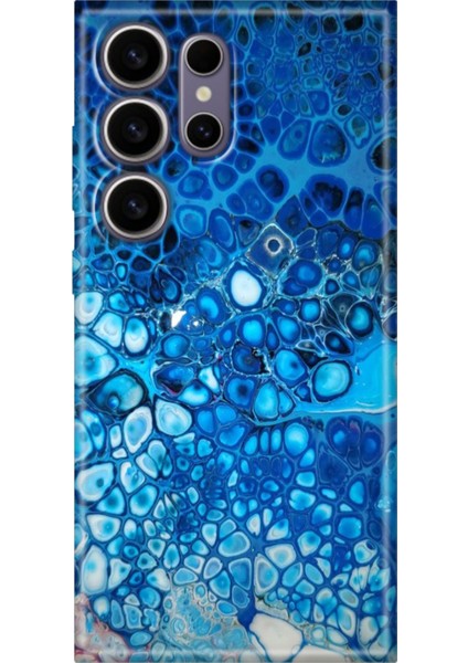 Samsung Galaxy S24 Ultra Kılıf Renkli Esnek Silikon Derin Mavi