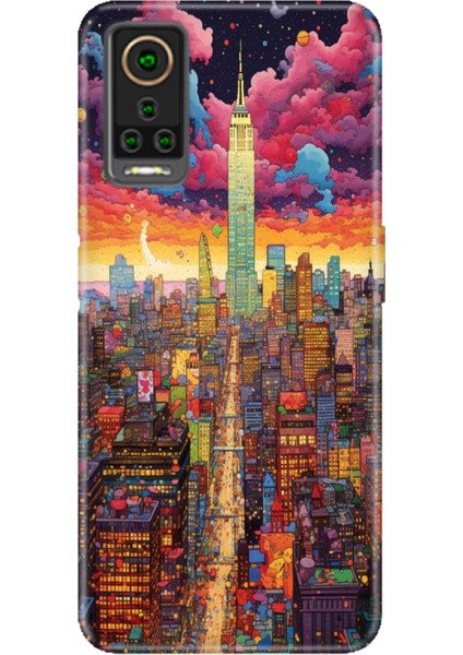 General Mobile Gm 22 Pro Kılıf Hd Desenli Esnek Silikon Retro Newyork