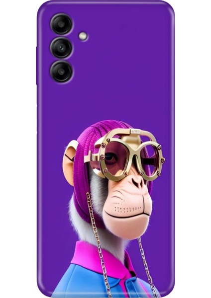 Samsung Galaxy A04S Kılıf Renkli Esnek Silikon Monkey