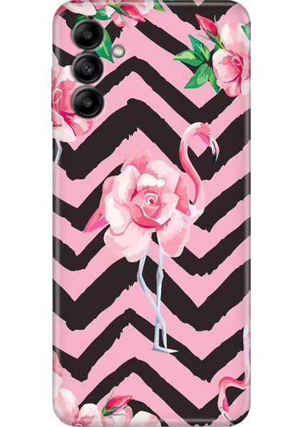 Samsung Galaxy A04S Kılıf Renkli Esnek Silikon Flamingo