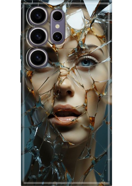 Samsung Galaxy S24 Ultra Kılıf Renkli Esnek Silikon Cam Kırığı